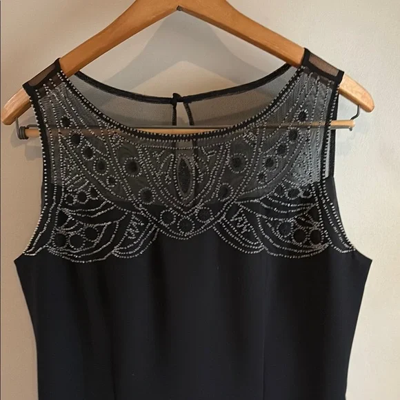 FORMAL BLACK DRESS WITH BEADED TOP SIZE 12 - Picture 2 of 4